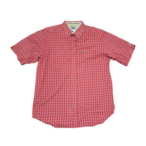 The North Face XL Mens A5 Series Short Sleeve Button Shirt Sz Large red